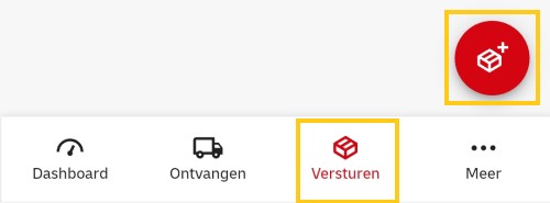 DHL-app, Versturen zonder printen